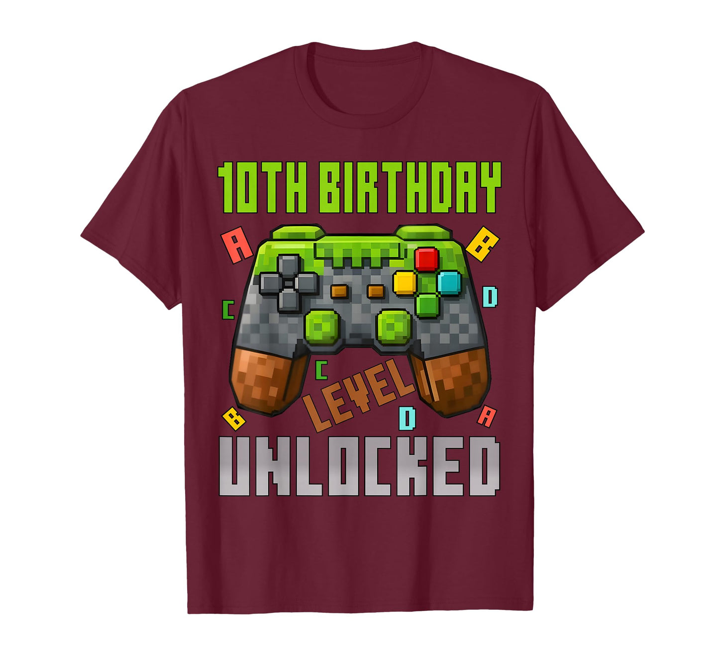 10th Birthday Boy Level 10 Unlocked Birthday Boy 10 Years T-Shirt