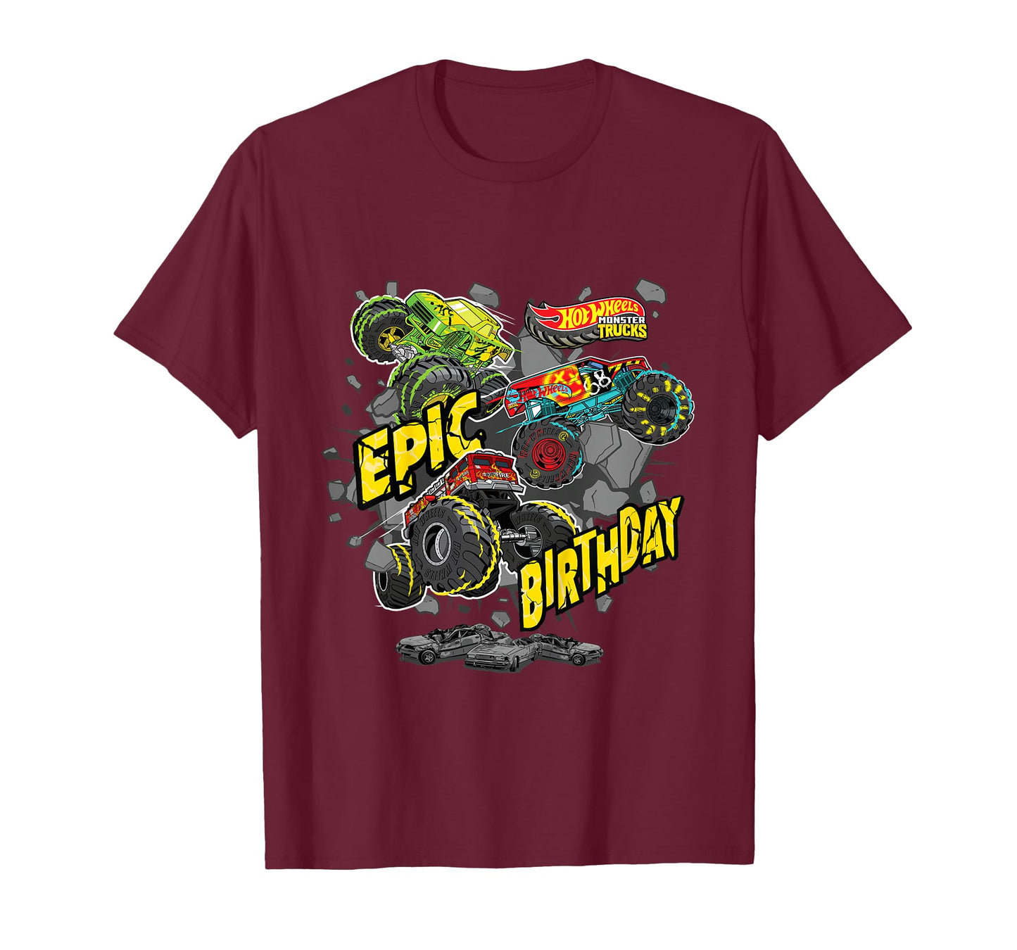 Kids Hot Wheels Monster Trucks - Epic Birthday T-Shirt