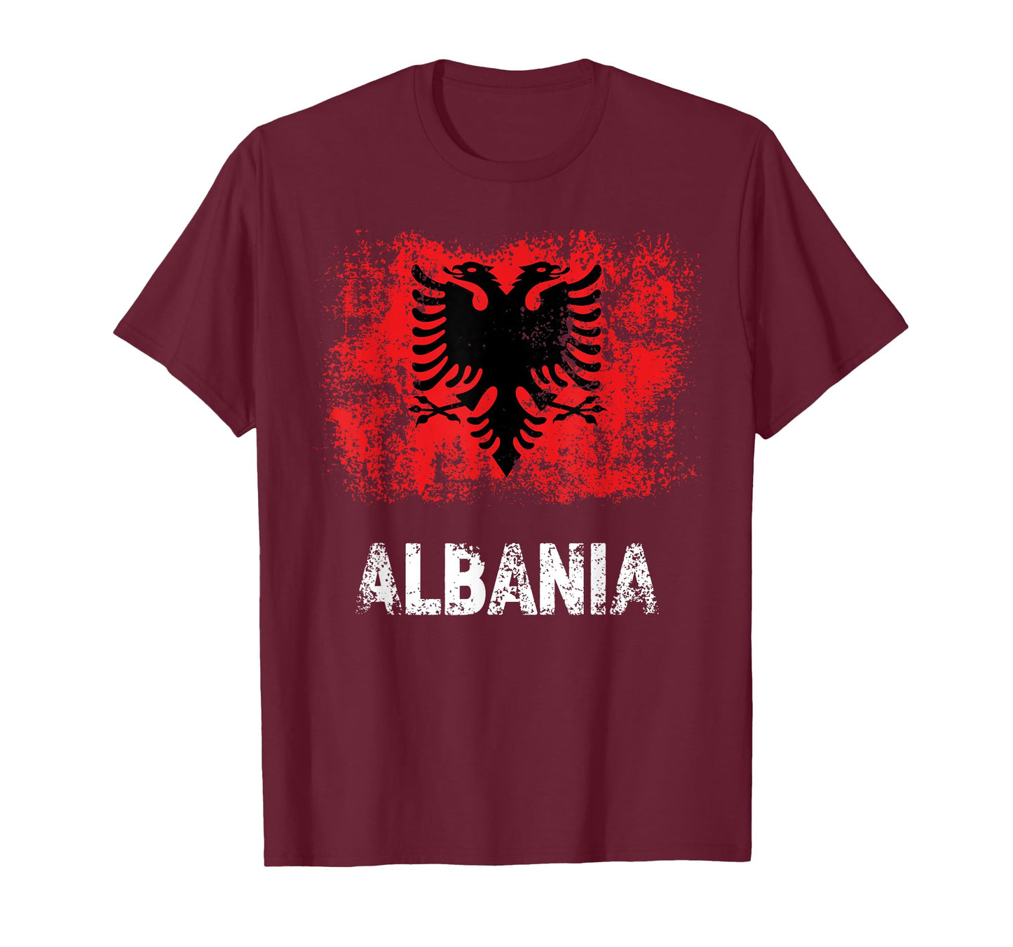 Albania Patriotic Shirt Distressed Albanian Flag T-Shirt