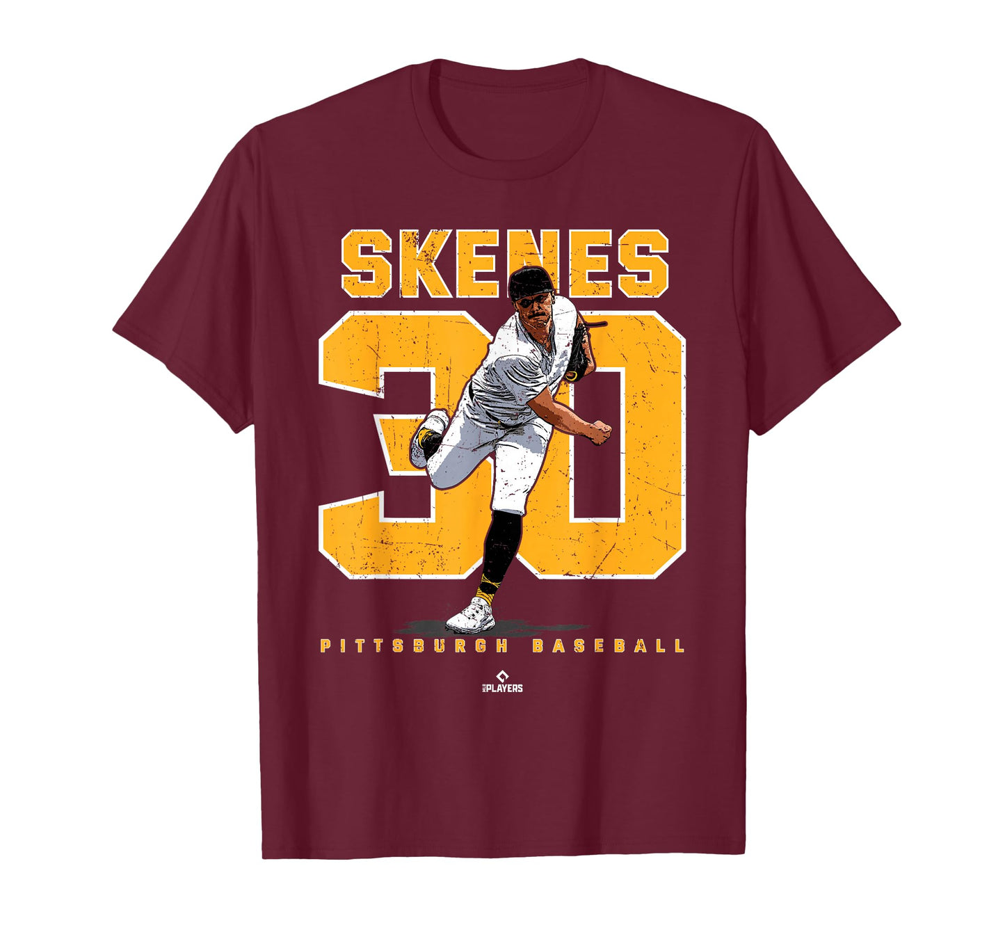 Number & Portrait Paul Skenes Pittsburgh MLBPA T-Shirt