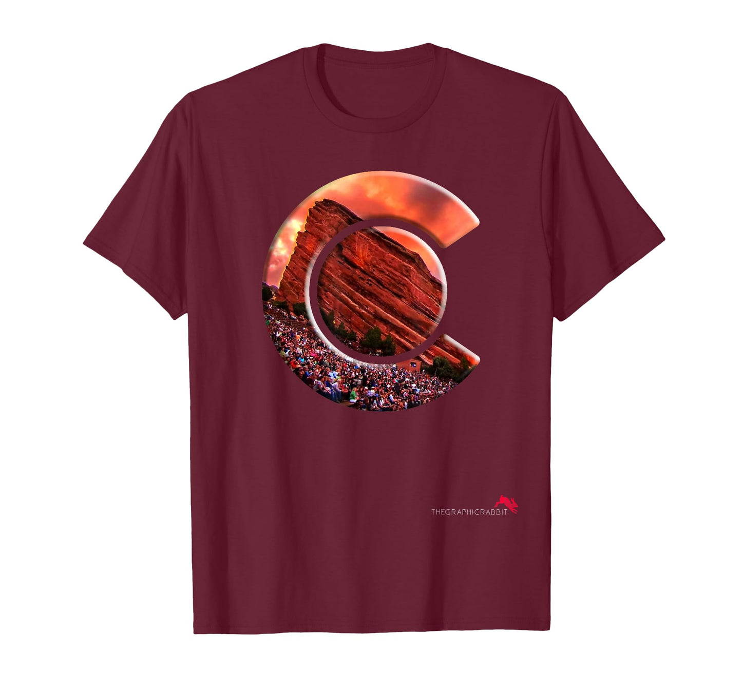 Red Rocks Amphitheater - Colorado State Flag T-Shirt