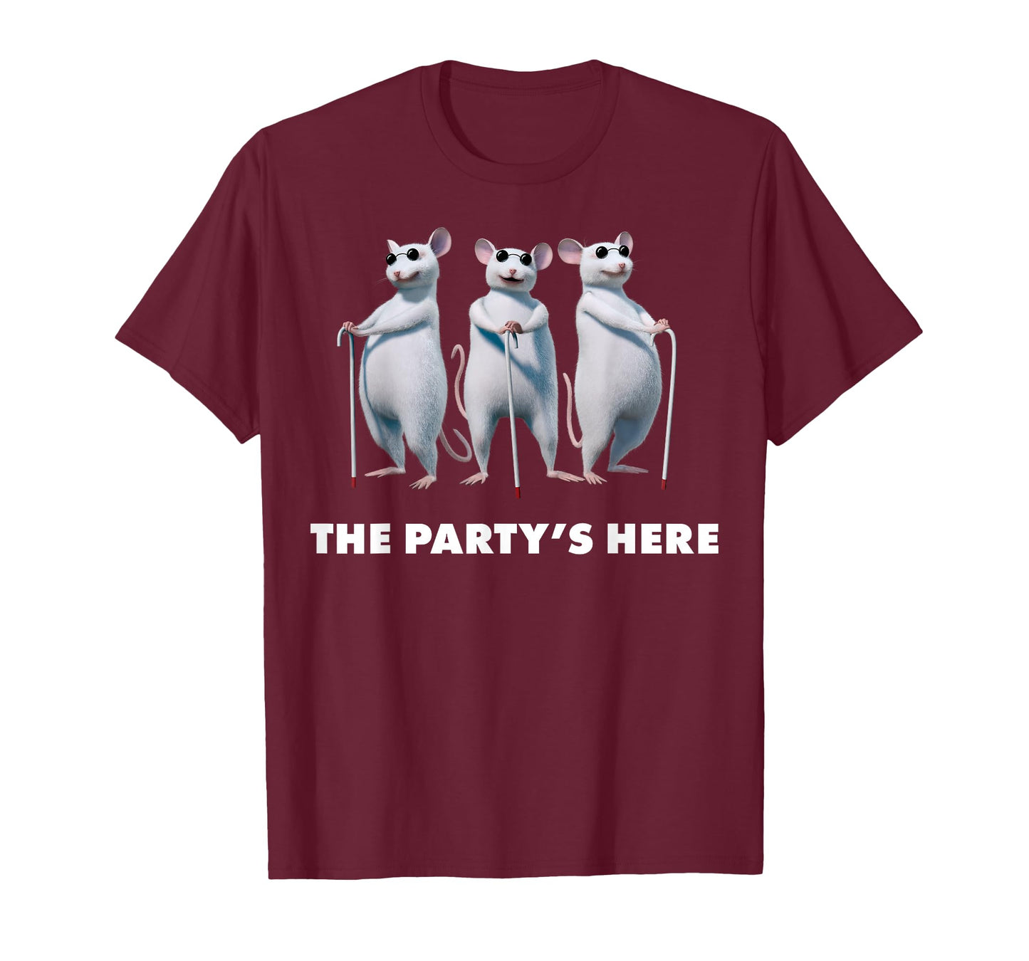 Shrek Blind Mice The Party's Here Text Poster T-Shirt