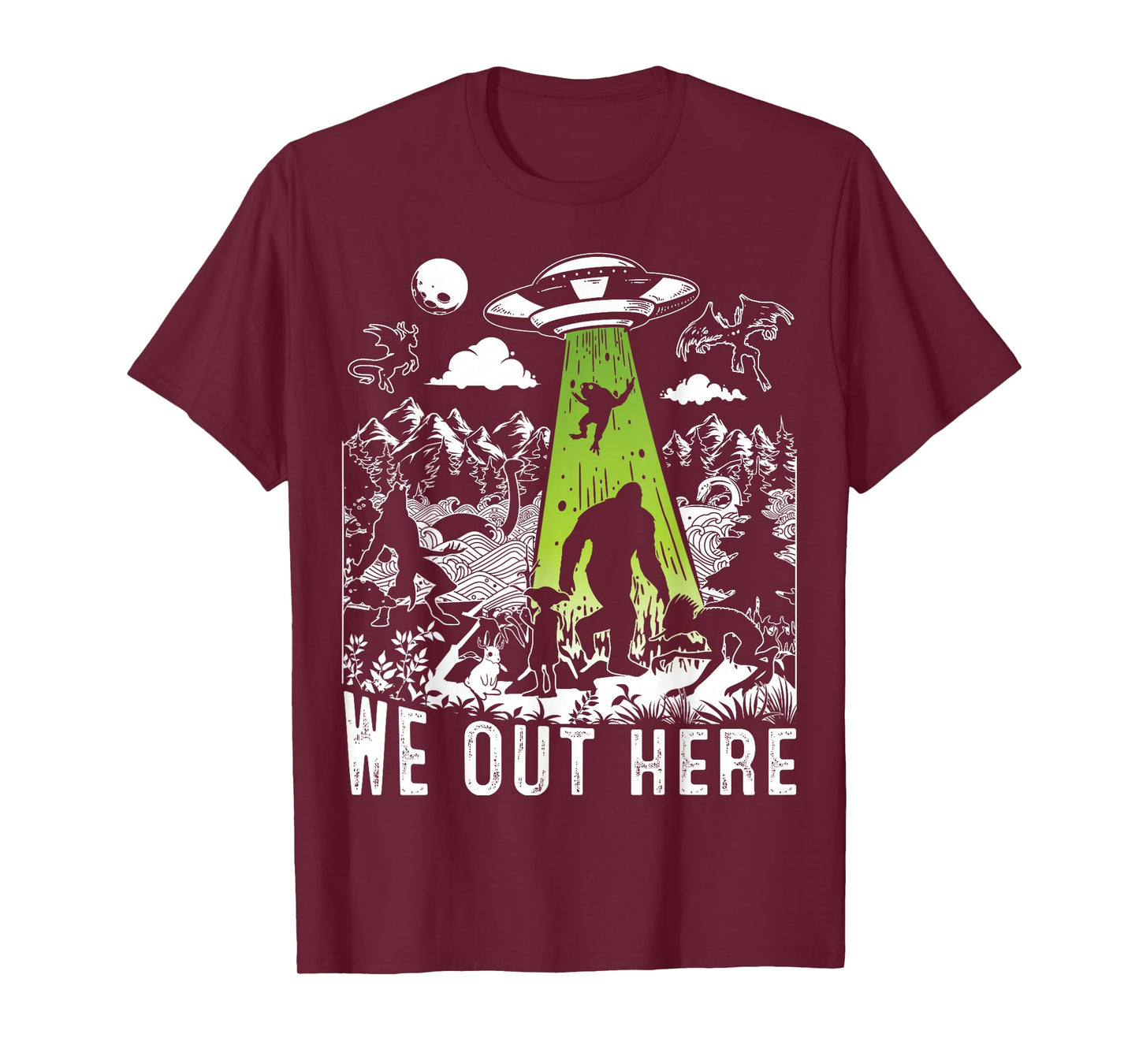 Mythical Creatures Abduction Vibrant Design of Local Legends T-Shirt