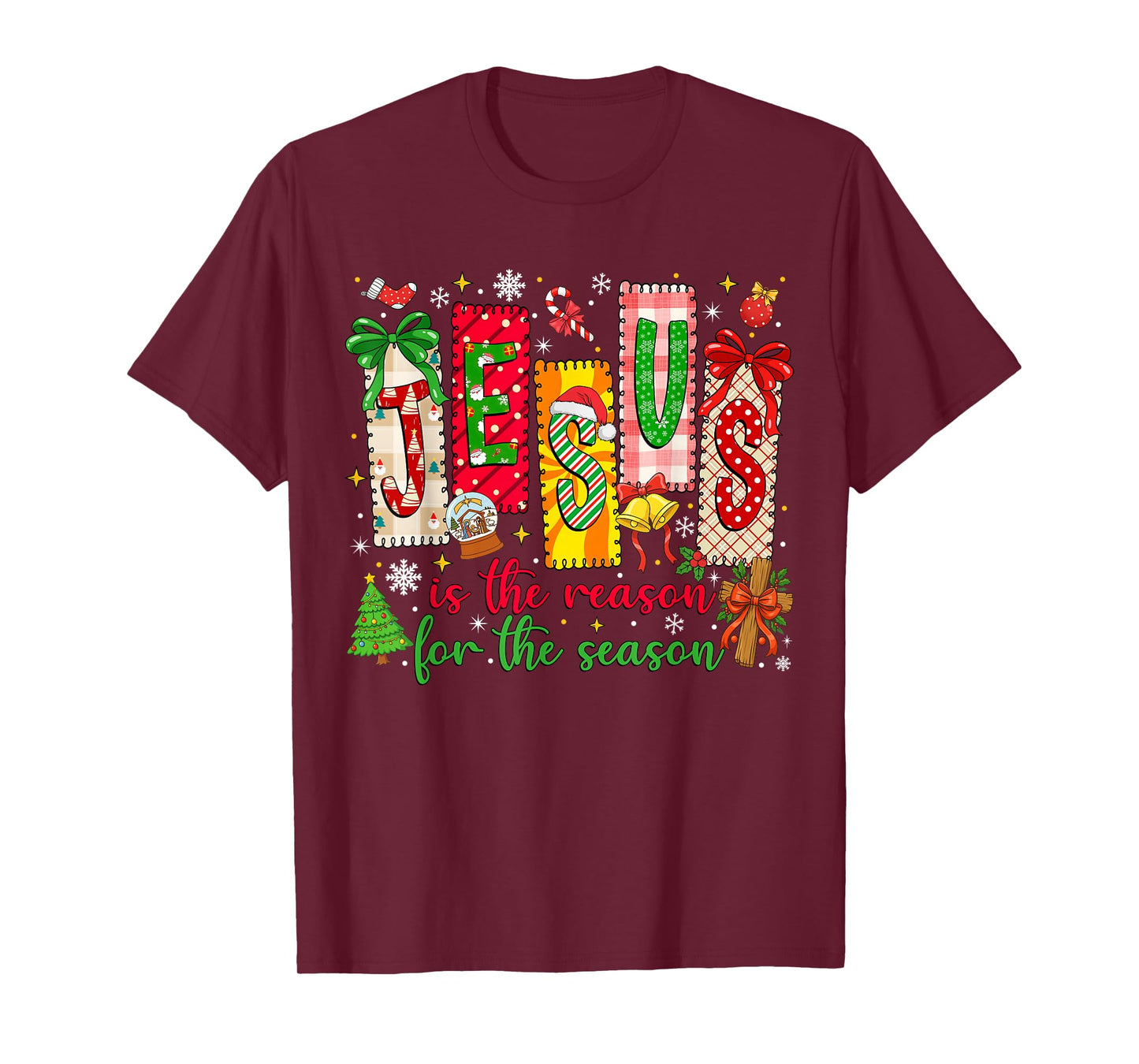 Jesus is The Reason for The Season Christian Christmas Women T-Shirt