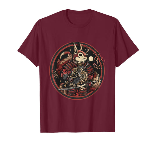 Samurai Squirrel Japanese Samurai Squirrel Japanese Warrior T-Shirt