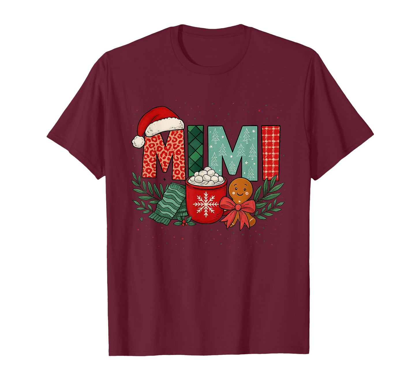 Mimi Christmas Hot Cocoa Gingerbread Holiday Grandma T-Shirt