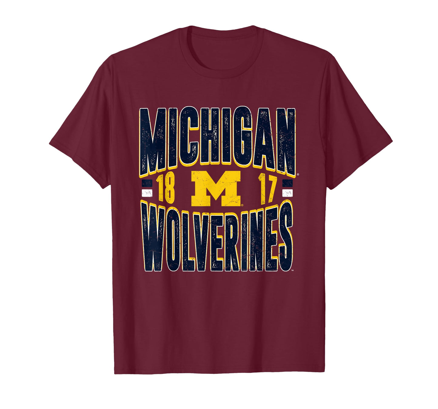 Michigan Wolverines Vintage 90's Retro Dark Heather T-Shirt