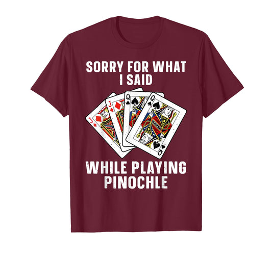 Best Pinochle Art For Men Women Kids Playing Cards Pinochle T-Shirt