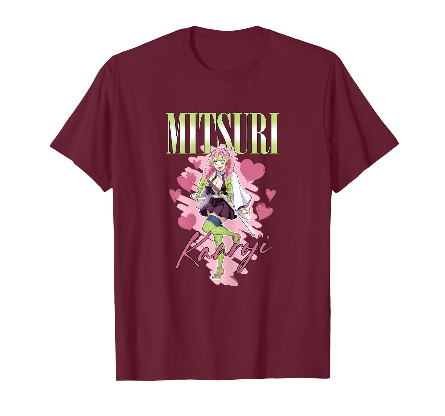 Demon Slayer: Kimetsu no Yaiba Mitsuri Kanroji Pink Green T-Shirt