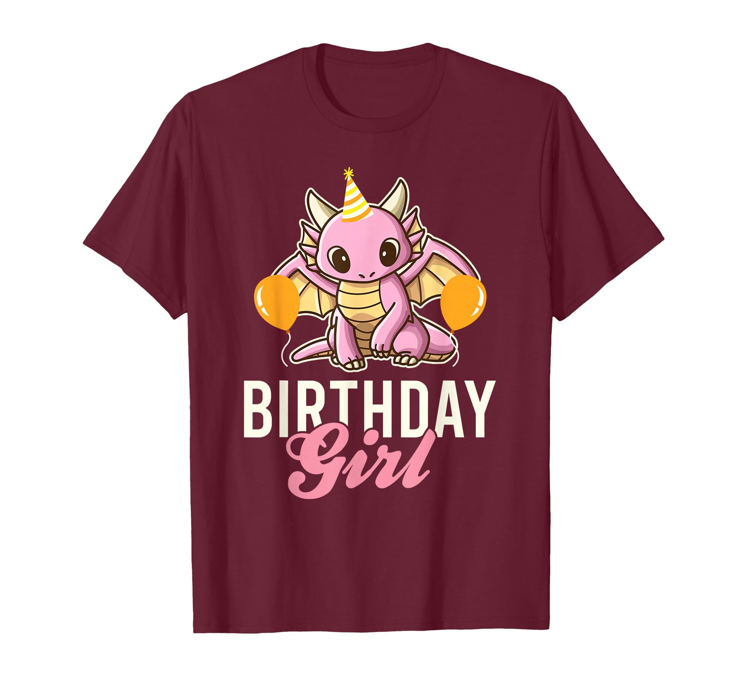Cute Dragon Birthday Girl T-Shirt