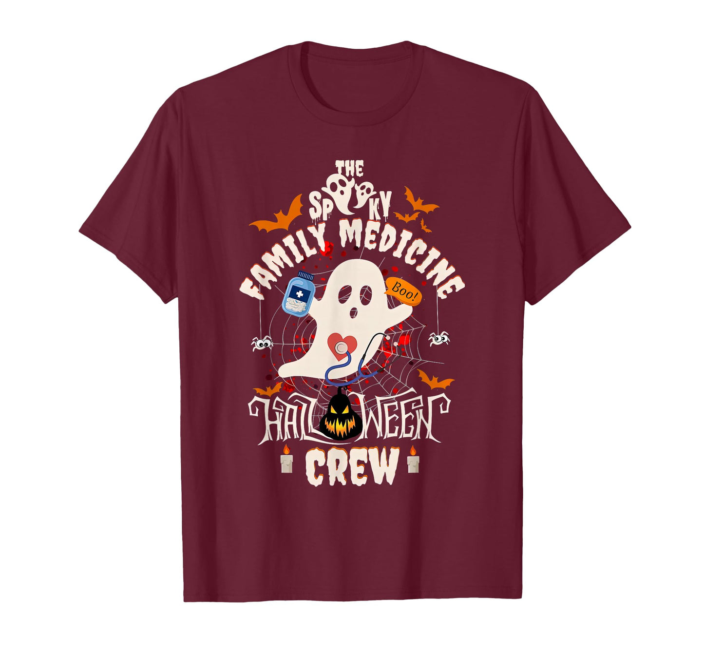 Spooky Family Medicine Halloween Crew Family Doctor CNA MA T-Shirt