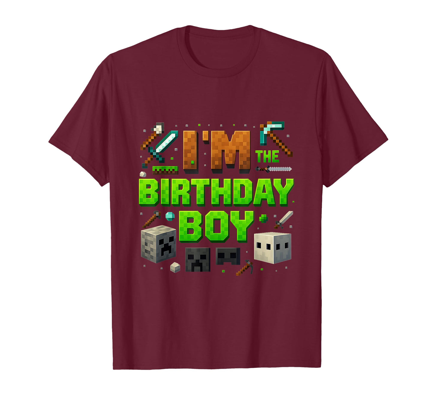 Party Video Gamer Pixel Number I'm The Birthday Boy Bday T-Shirt