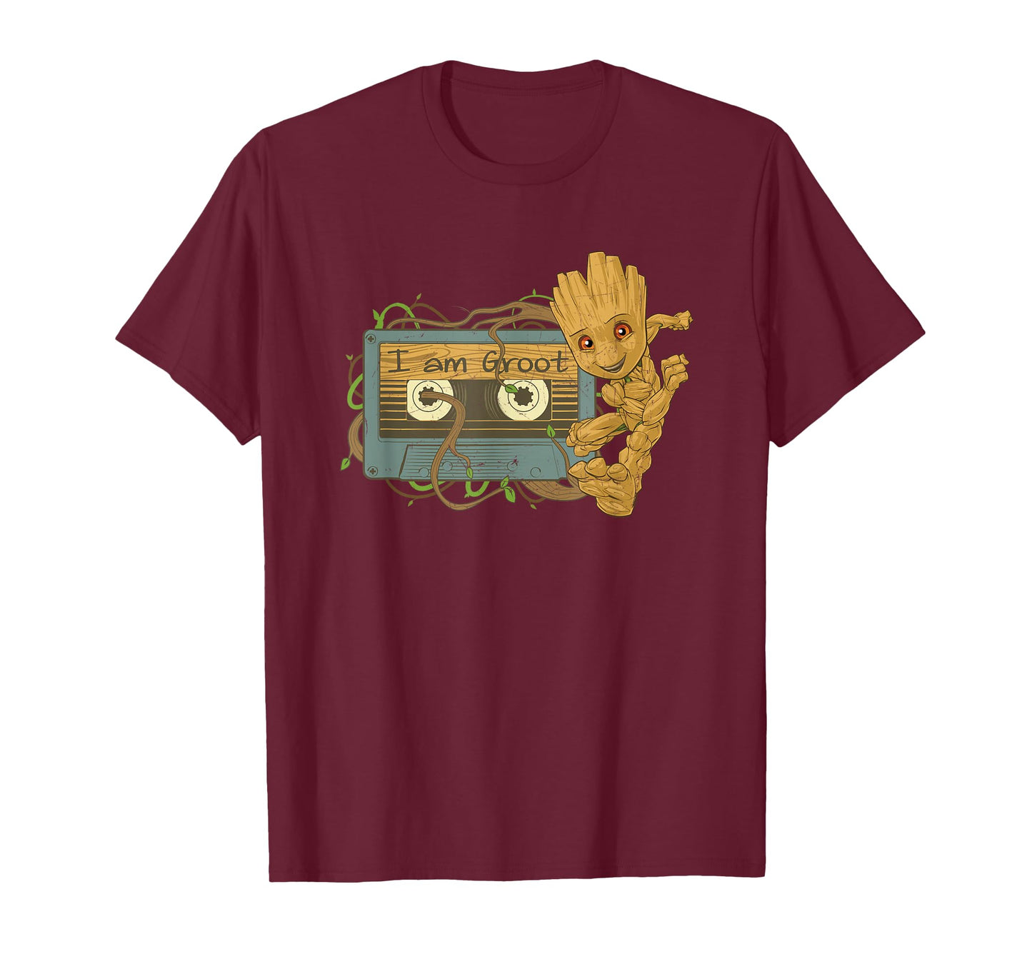 Marvel Guardians of The Galaxy I Am Groot Mixtape T-Shirt Small