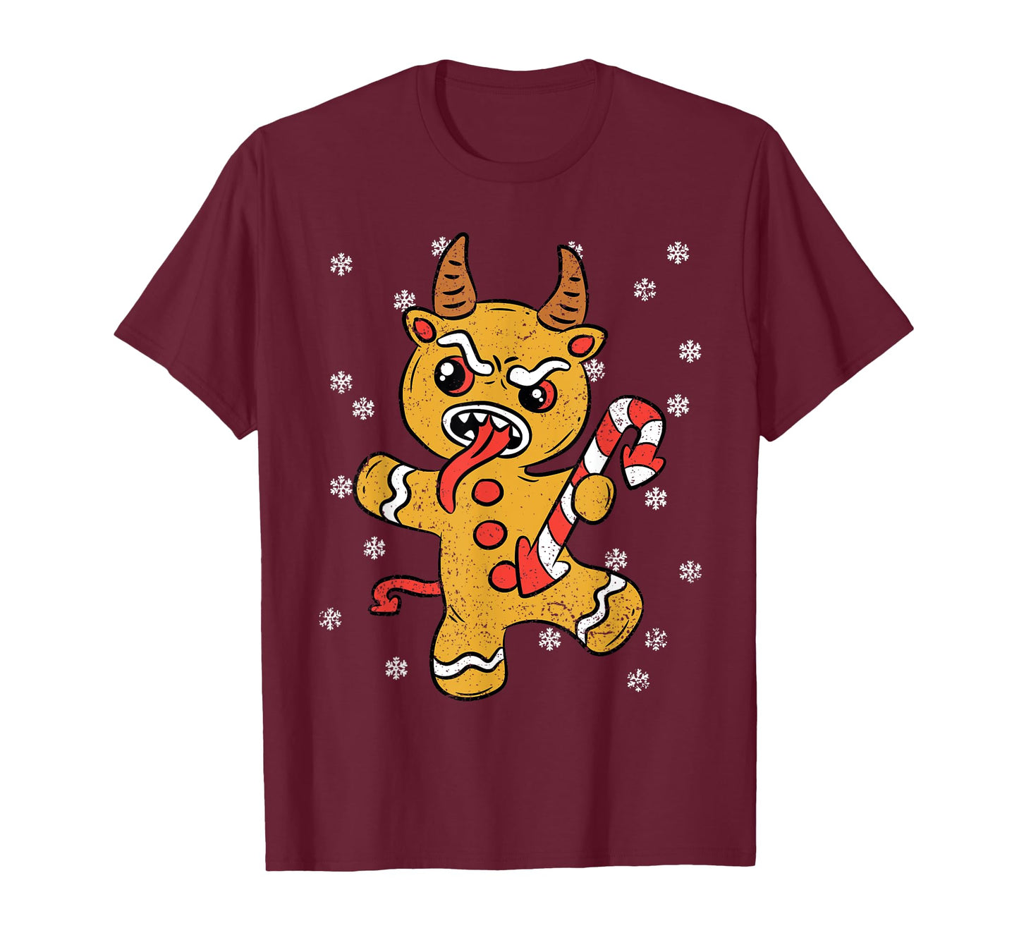Gingerbread Man Krampus Christmas Pajama X-mas Candy Cane T-Shirt