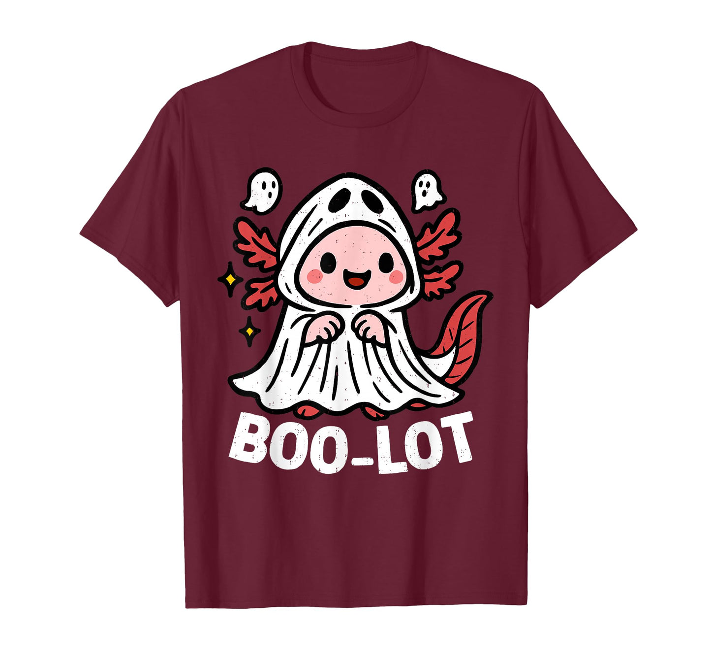 Kawaii Halloween Ghost Axolotl Boo-Lot Pet Lover Axolotls T-Shirt