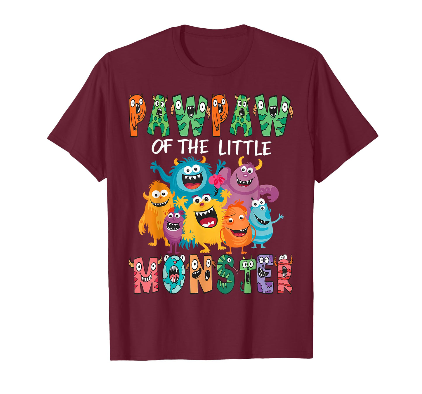 Pawpaw Of The Little Monster Kids 1St Birthday Party T-Shirt