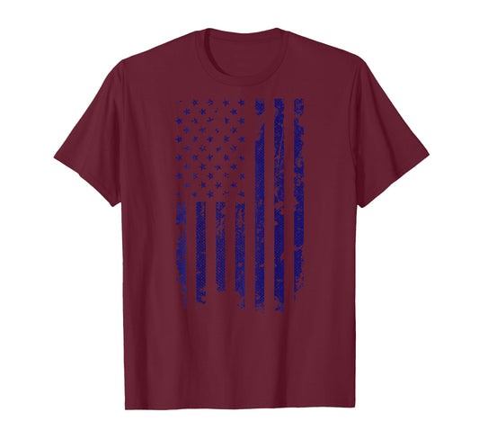 Vintage Distressed American Flag T-Shirt for Women Kids Men