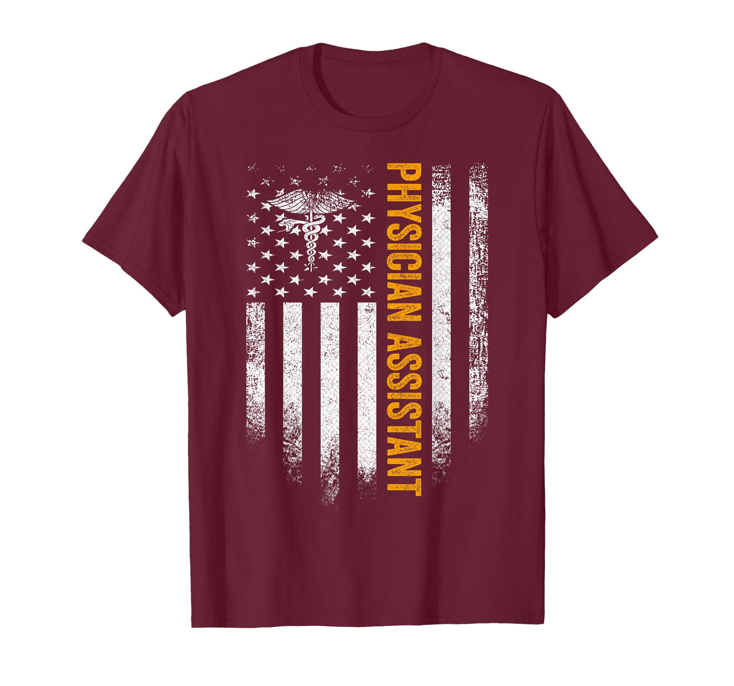 Vintage USA Physician Assistant American Flag T-Shirt