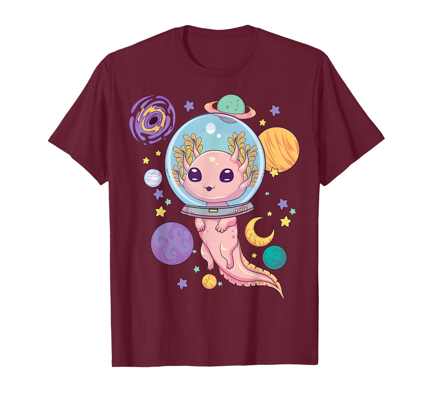 Space Axolotl Shirt Kawaii Pastel Goth Anime Aesthetic Goth T-Shirt