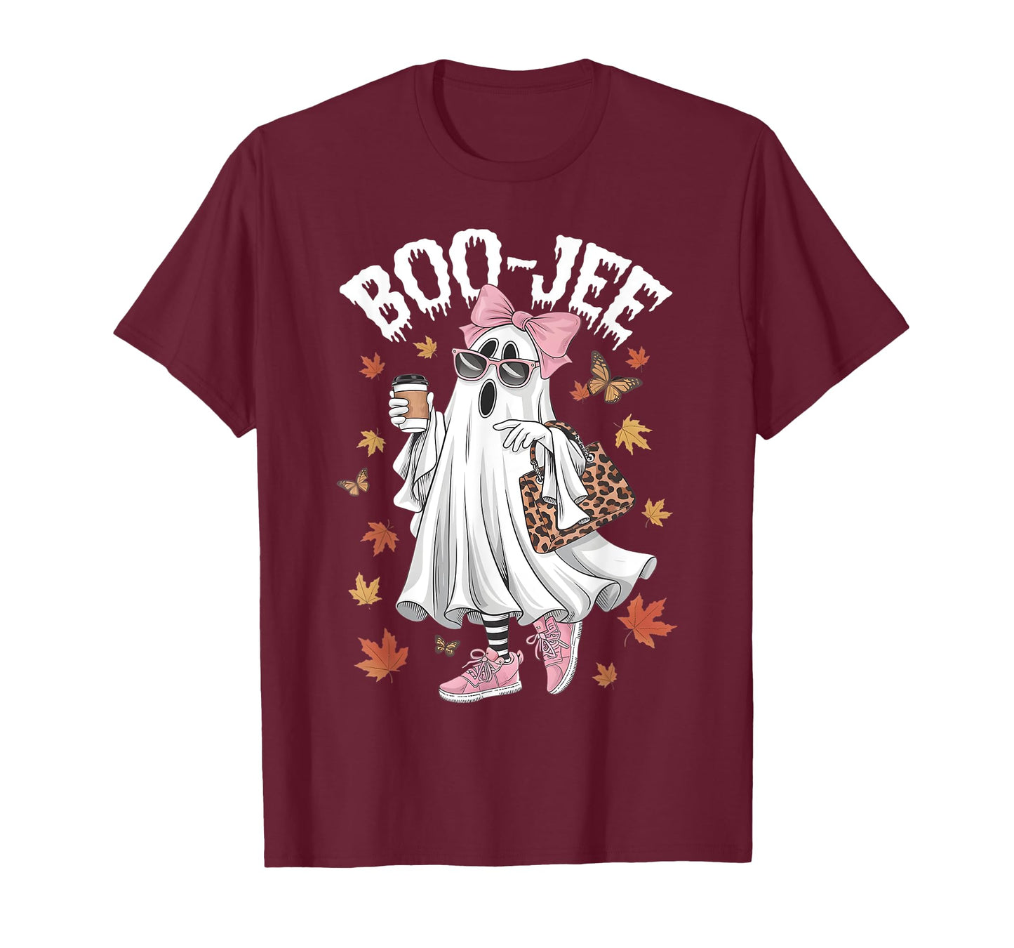 Funny Boo-Jee Ghost Halloween Boo Jee Ghost Coffee Cup Fall T-Shirt
