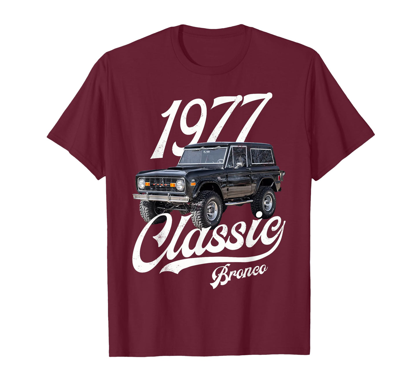 Classic bronco 1977 Black T-Shirt, Small