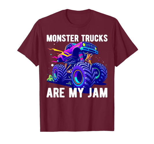 Monster Trucks Are My Jam Monster Truck T-Shirt