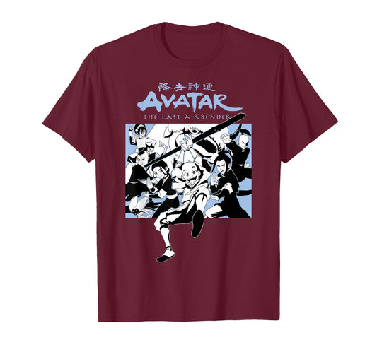 Avatar: The Last Airbender Group Shot Panel T-Shirt Small