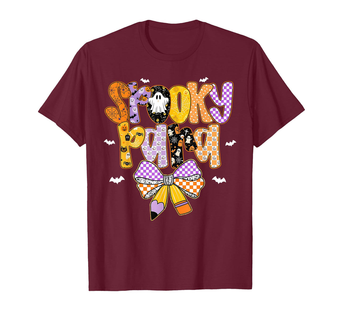 Spooky para Halloween Costume Paraprofessional Coquette Bow T-Shirt