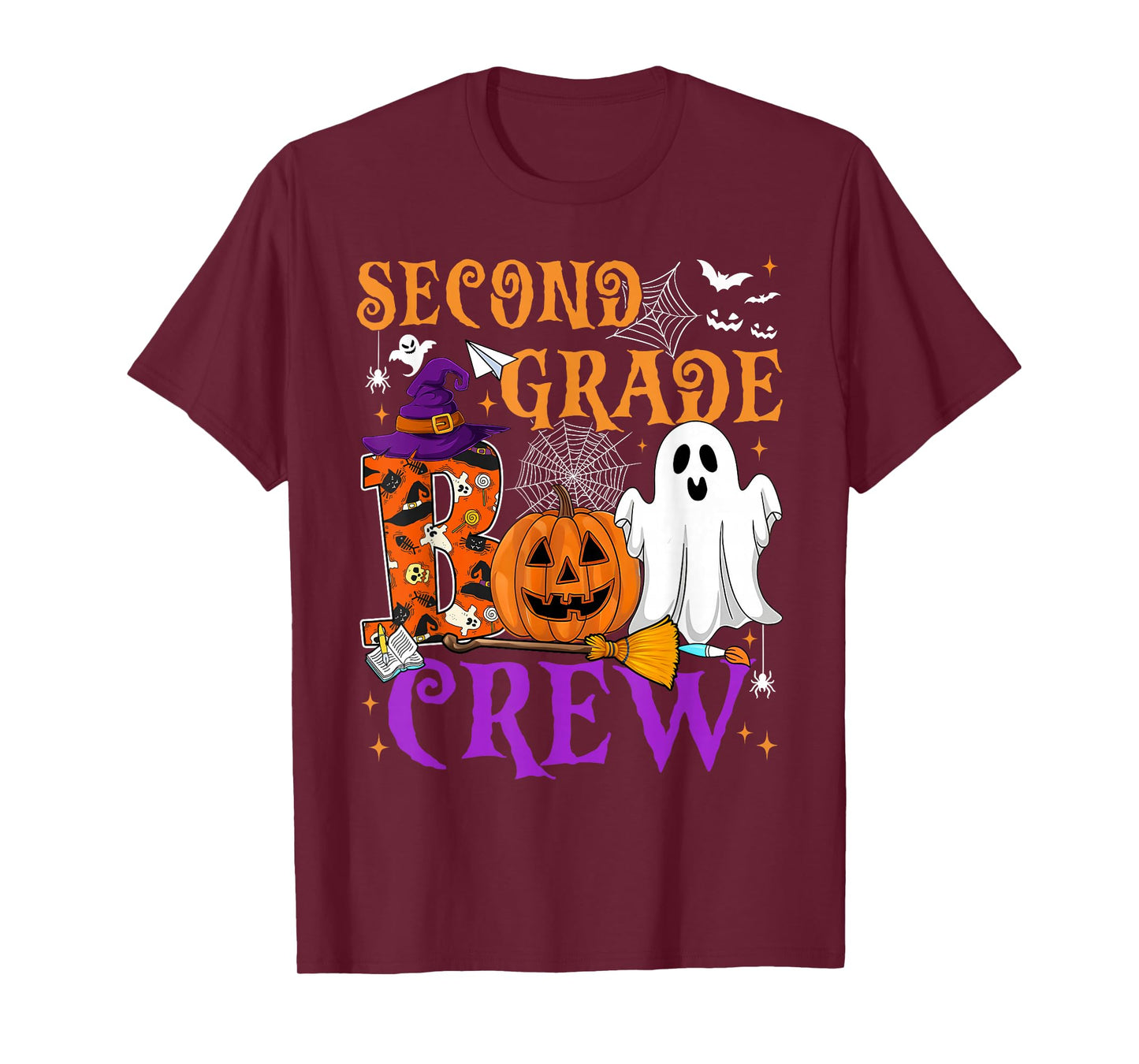 2nd Grade Boo Crew Teacher Student Funny Halloween Costume T-Shirt