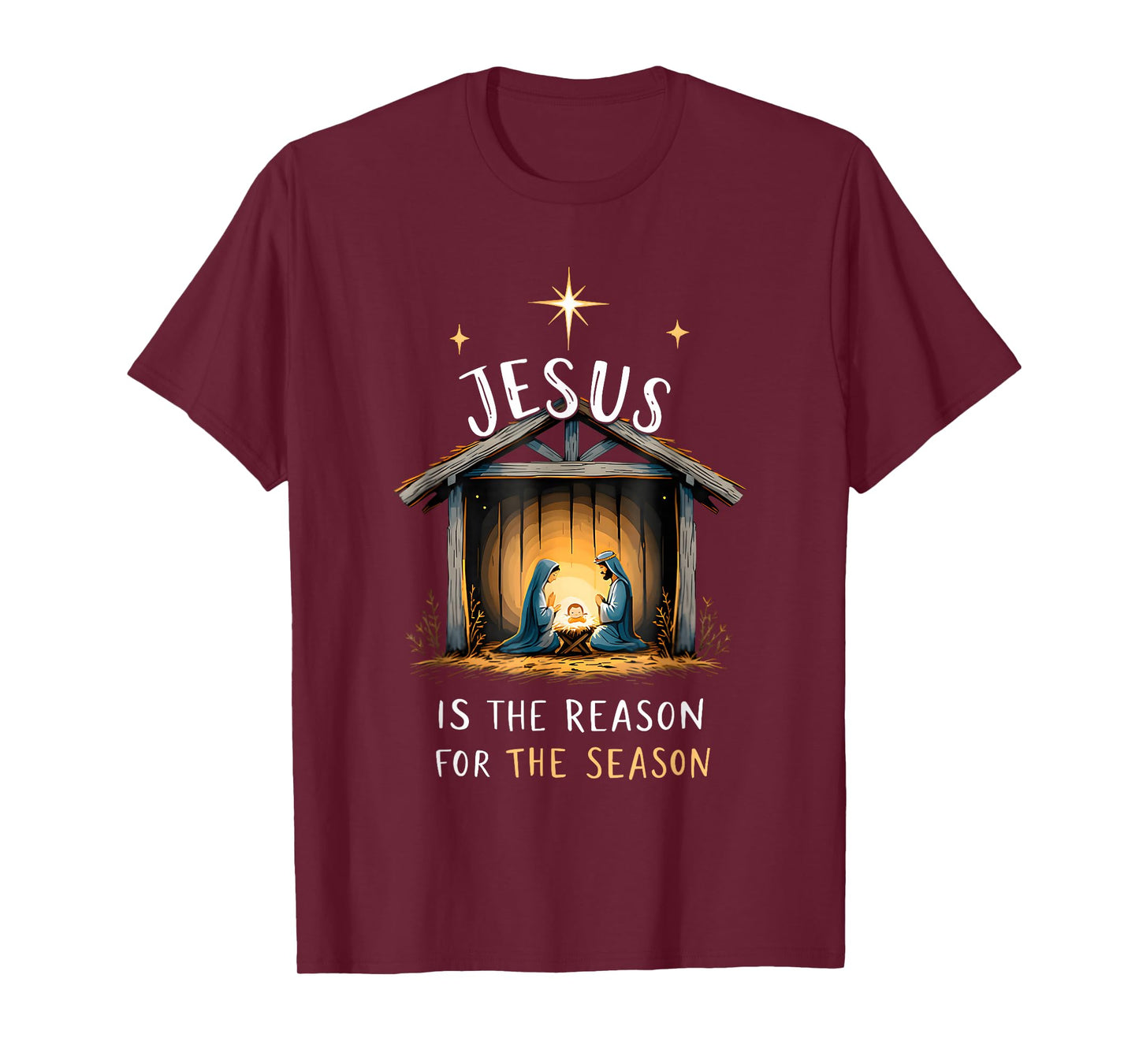 Jesus is The Reason for The Season Christian Faith Christmas T-Shirt