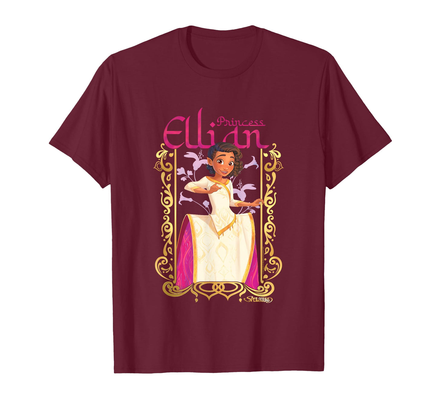 Spellbound Princess Ellian Gold Nouveau Filigree T-Shirt