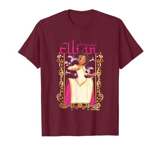 Spellbound Princess Ellian Gold Nouveau Filigree T-Shirt