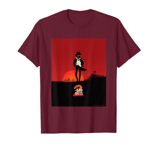 DreamWorks The Bad Guys 2 Mr. Wolf Poster Style T-Shirt