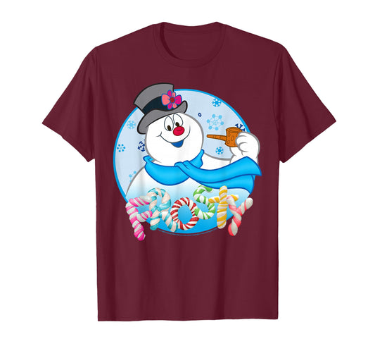 Frosty The Snowman Candy Letters Portrait T-Shirt