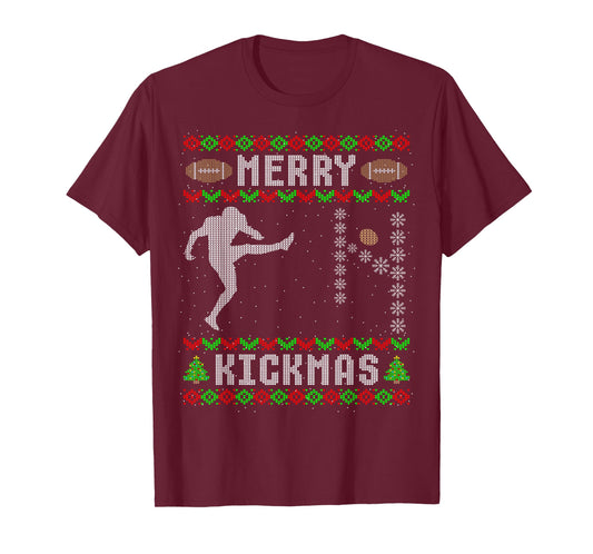 Funny Ugly Christmas Football Sport Team Kicker T-Shirt