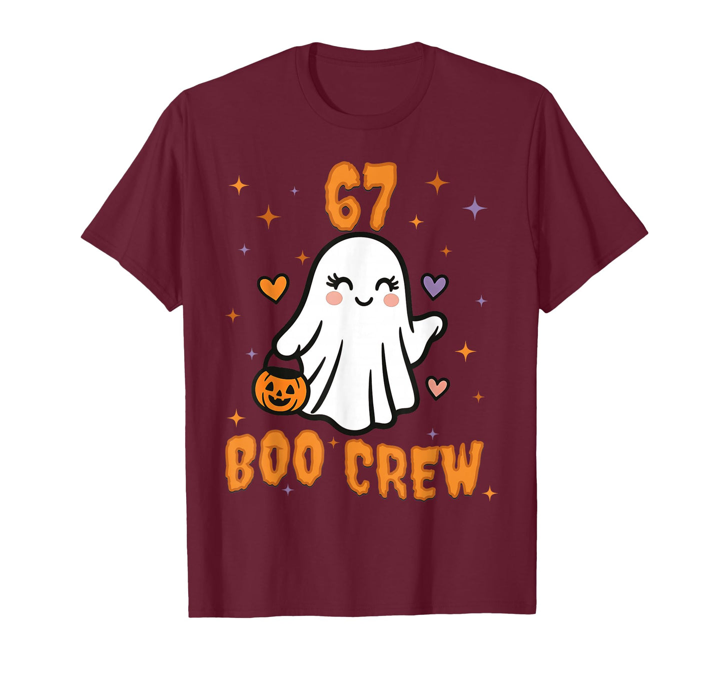 67 Halloween Ghost Boo Crew Matching Funny Brainrot Girls T-Shirt