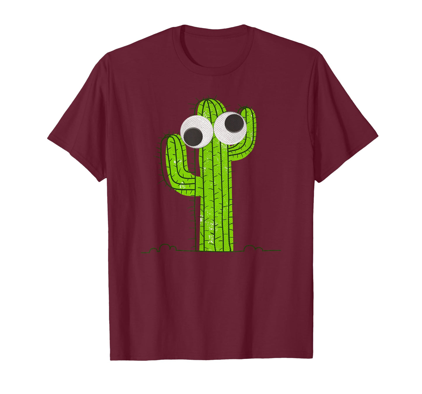 Googly Eyes Cactus Vintage Funny T-Shirt