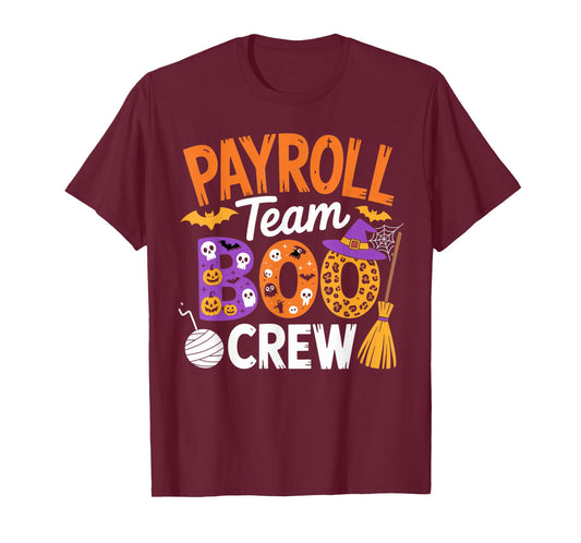 Payroll Team Boo Crew Halloween Matching Spooky Outfit T-Shirt