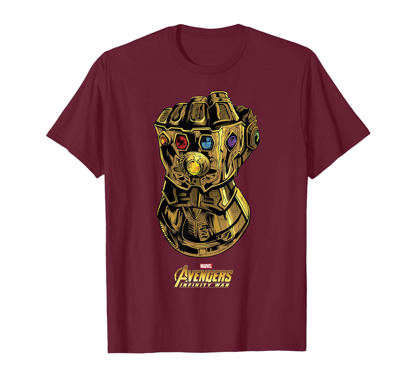Marvel Avengers Infinity War Gauntlet Gems Graphic T-Shirt T-Shirt