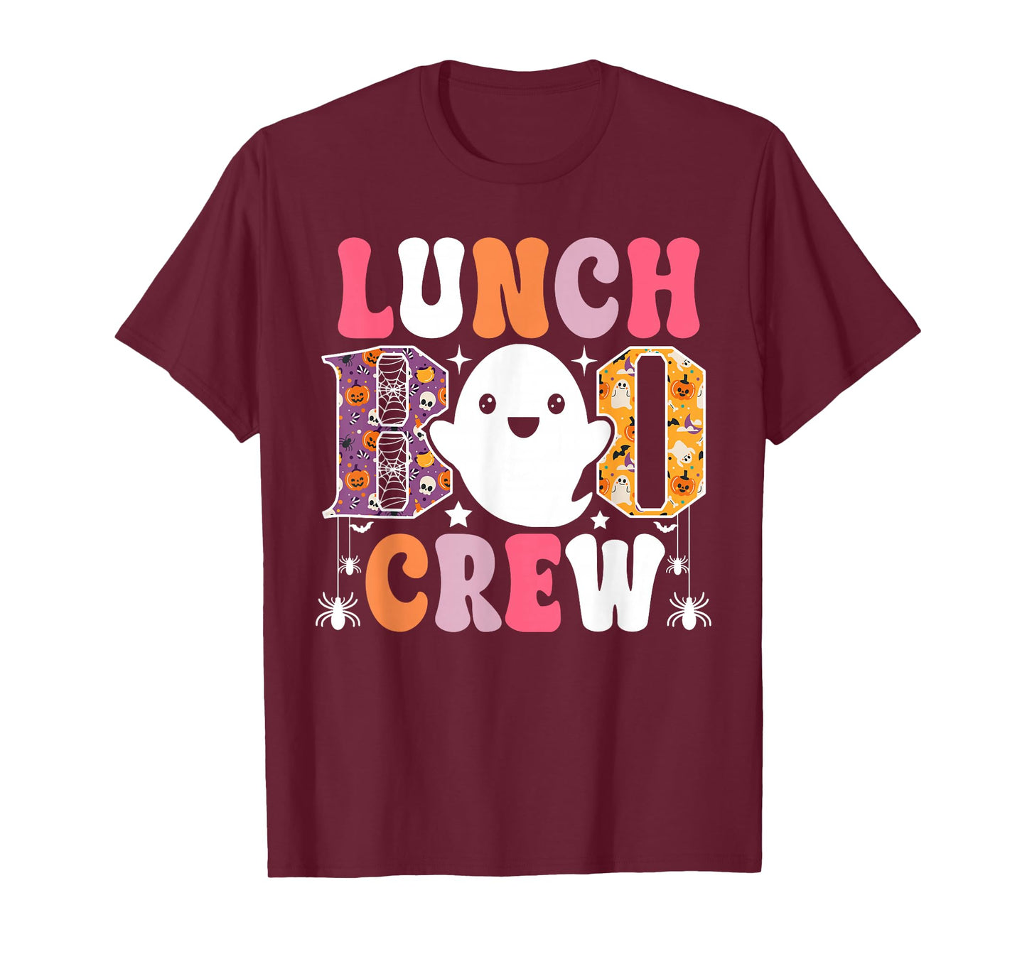 Lunch Boo Crew Funny Ghost Halloween Lunch Lady T-Shirt