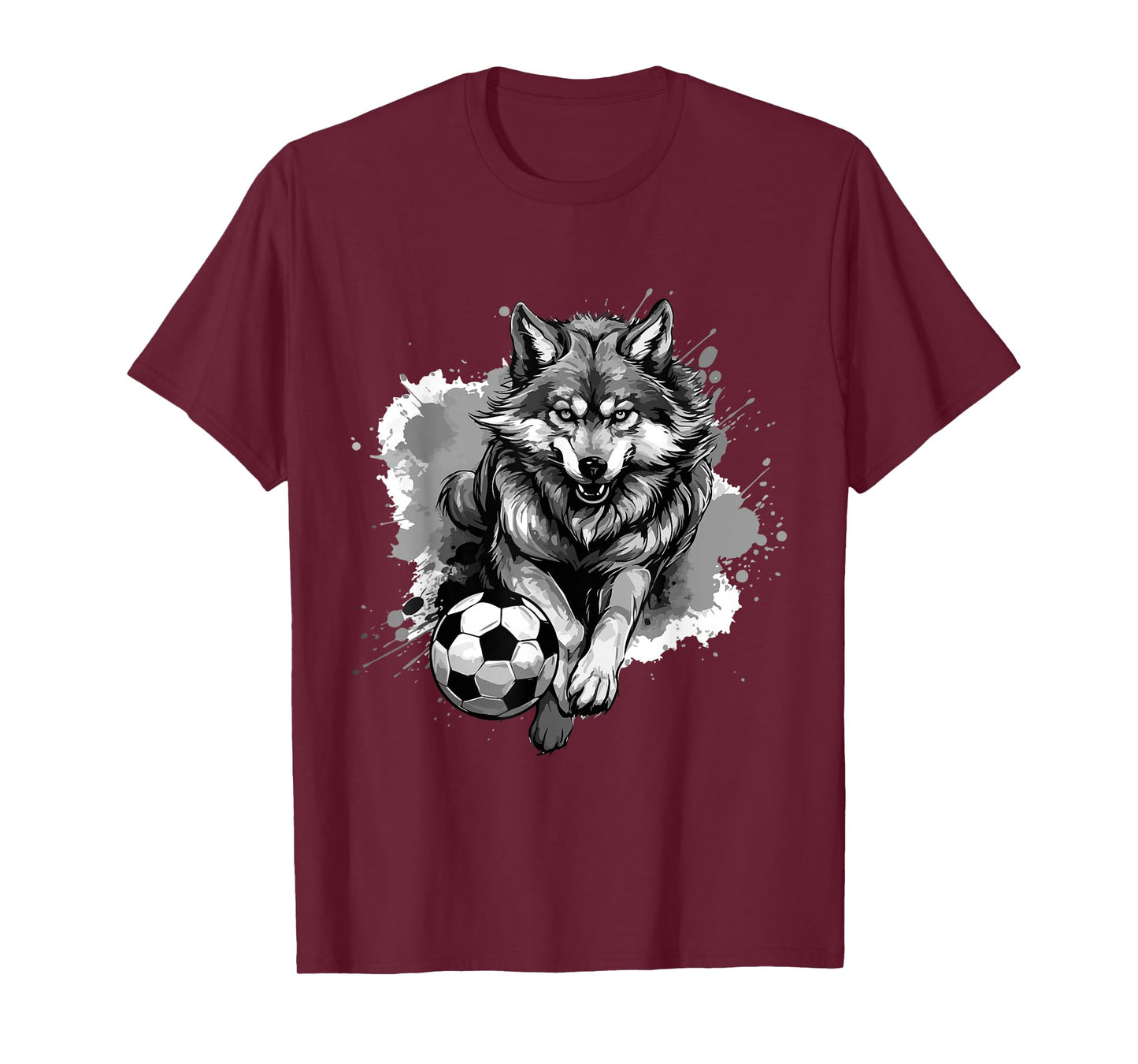 Wolf Playing Soccer | Animal Sports Team T-Shirt