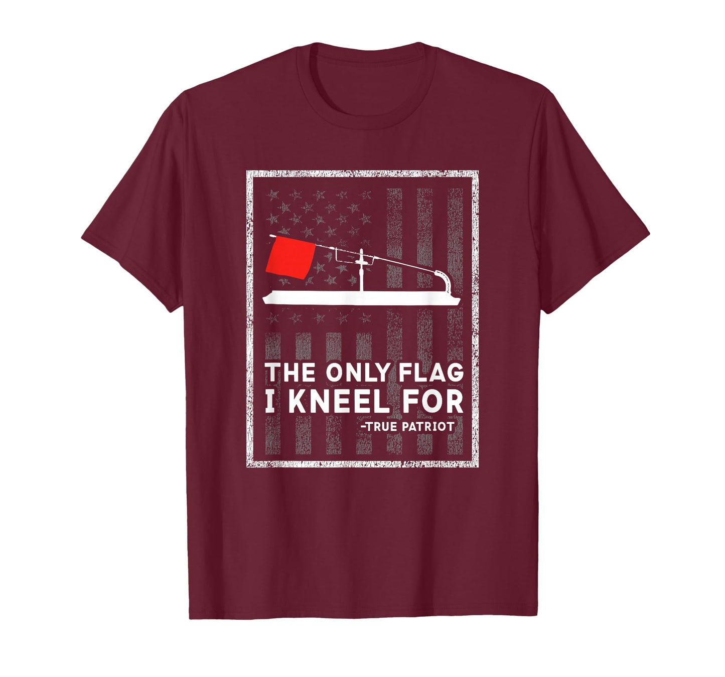 Ice Fishing Tip Up The Only Flag I Kneel for T-Shirt T-Shirt