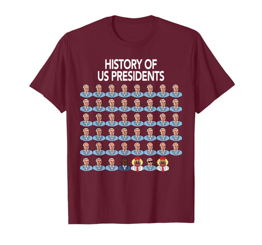 History of US President Funny Trump Clown T-Shirt