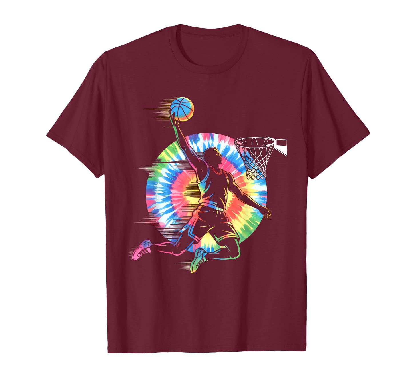 Tie dye Basketball Player Birthday for Men Boys Basketball T-Shirt