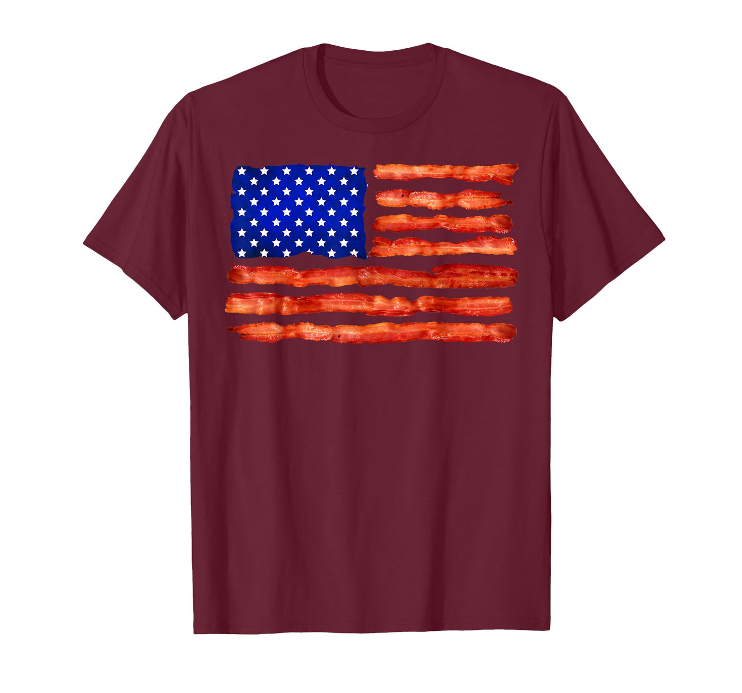 Cool USA Bacon Flag | Funny Foodie Patriot Meat Eater Gift T-Shirt