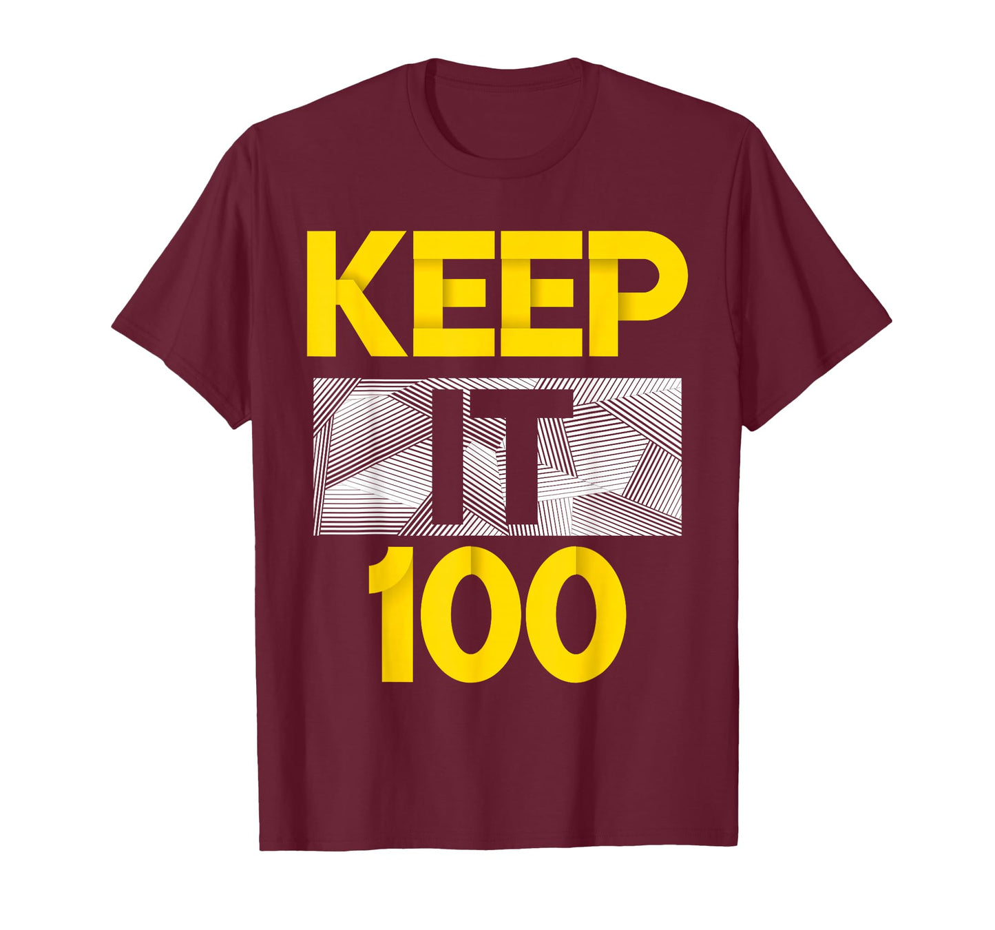 University-Gold Keep It 100 Varsity-Gold Color Graphic T-Shirt