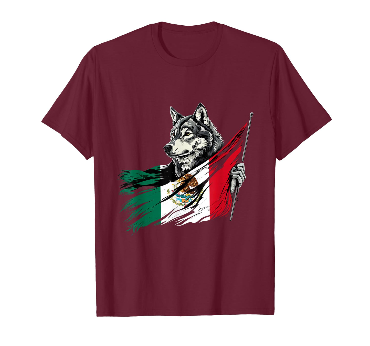Mexican Pride Mexican Roots Mexico Wolf Mexican Flag T-Shirt
