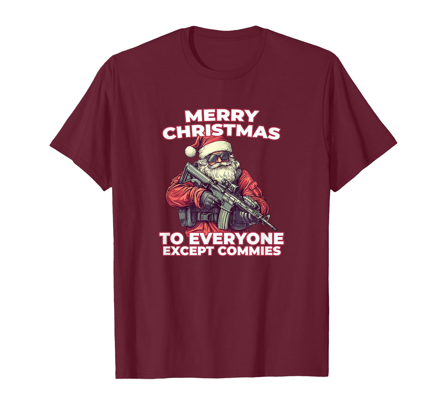 Merry Christmas Tactical Santa Claus Funny Holiday Wear T-Shirt