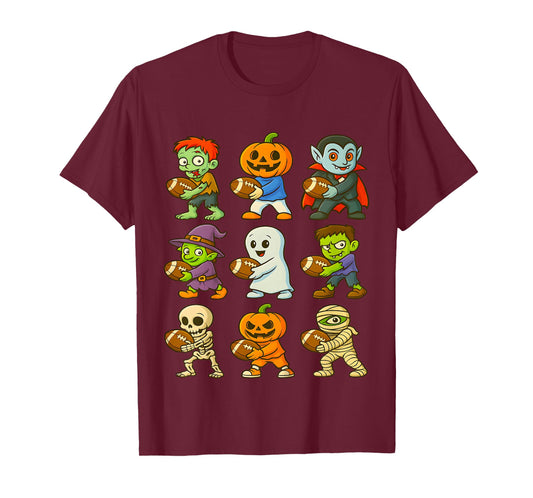 Funny Halloween Football Toddlers Costume Spooky T-Shirt