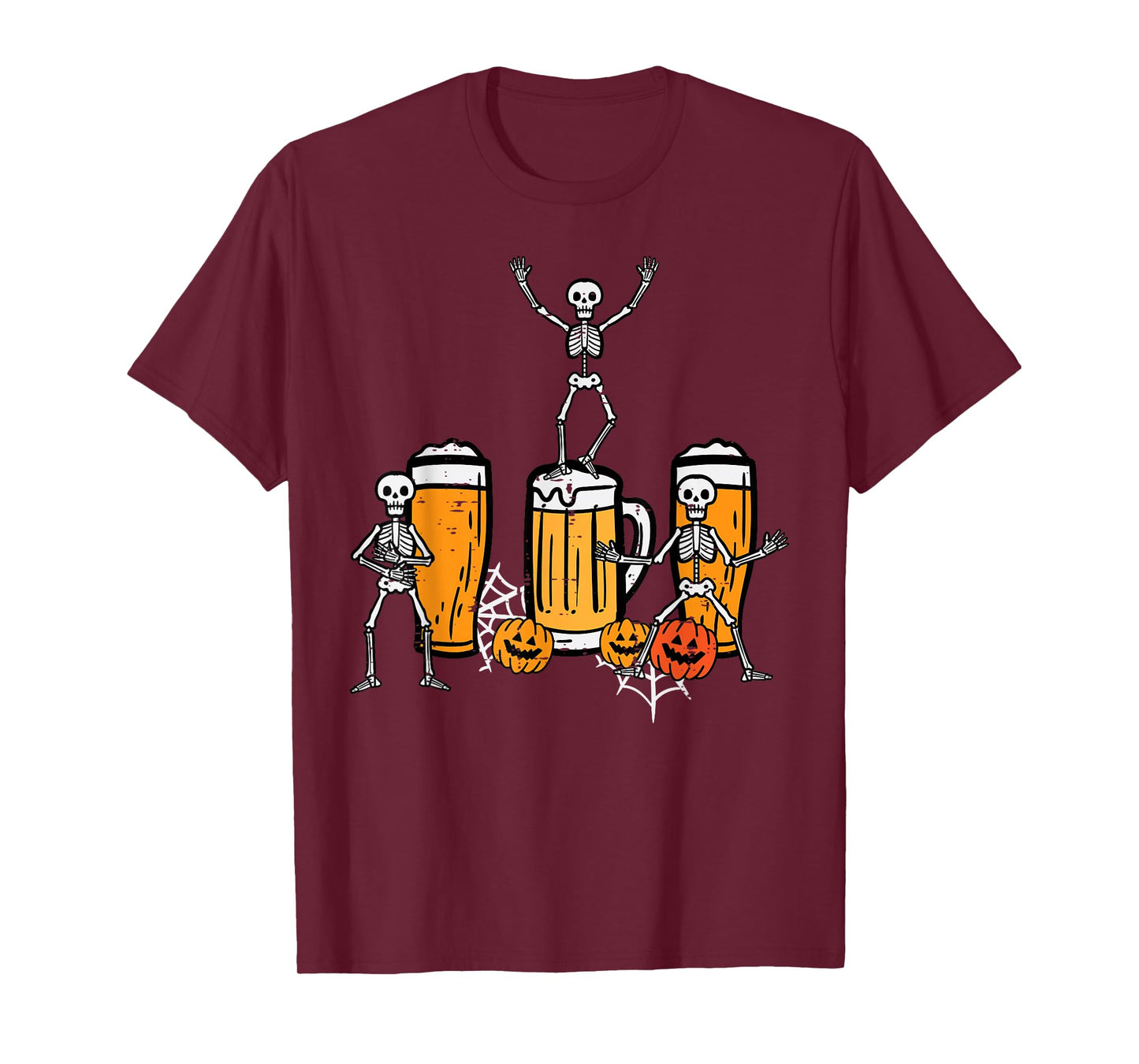 Halloween Team Skeletons Dancing Funny Costume Party Dad Men T-Shirt